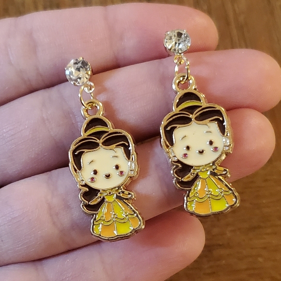 NWOT Beauty & the Beast Belle Earrings - Picture 3 of 4